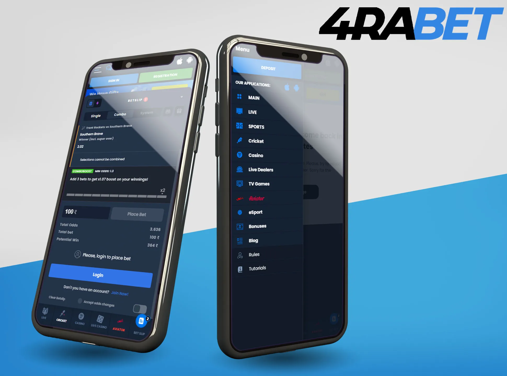 The 4rabet app is a great option to place bets whenever you want.