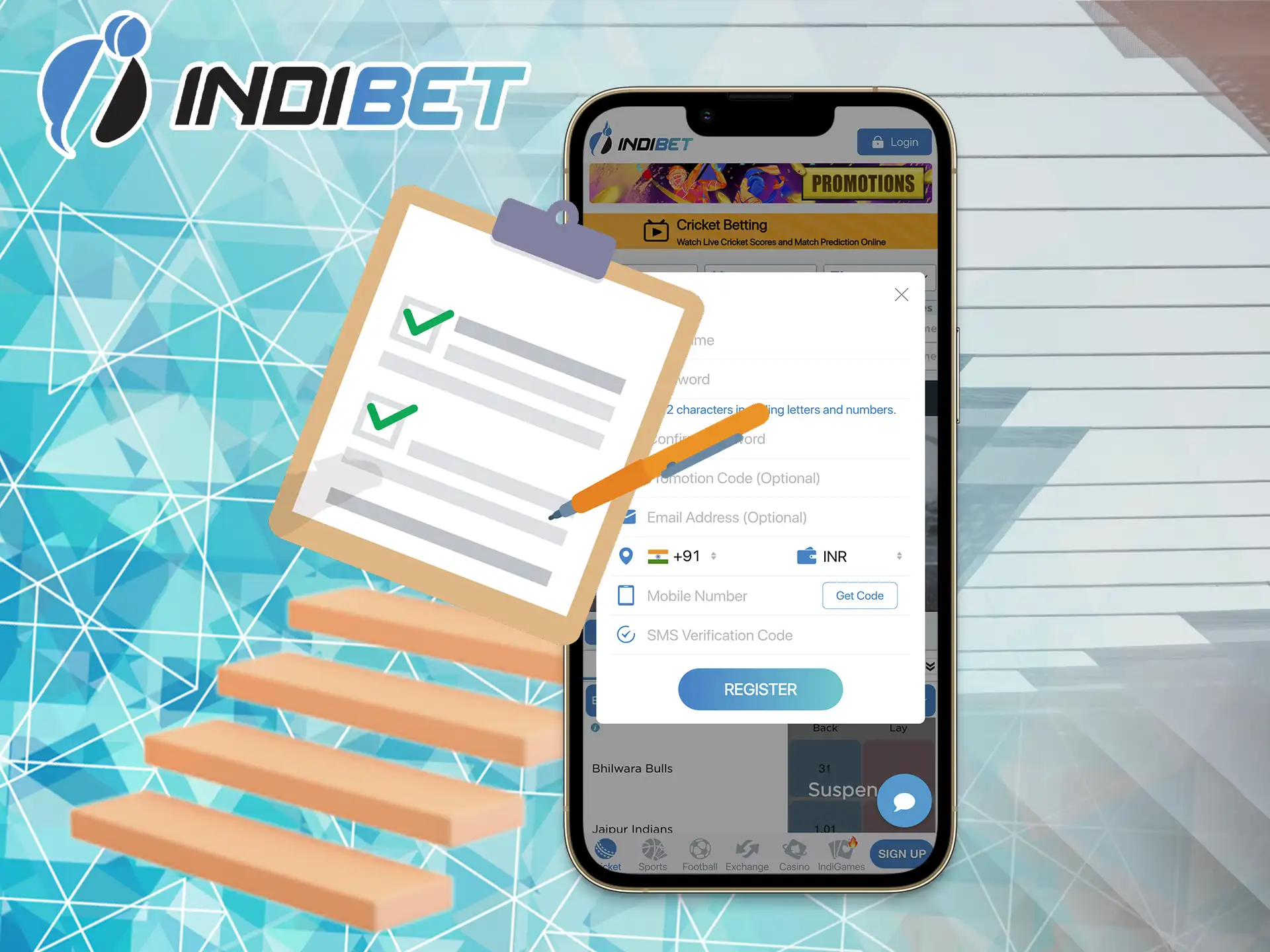 If for some reason you can't create an account in Indibet, our guide will help you do it quickly and without stress.