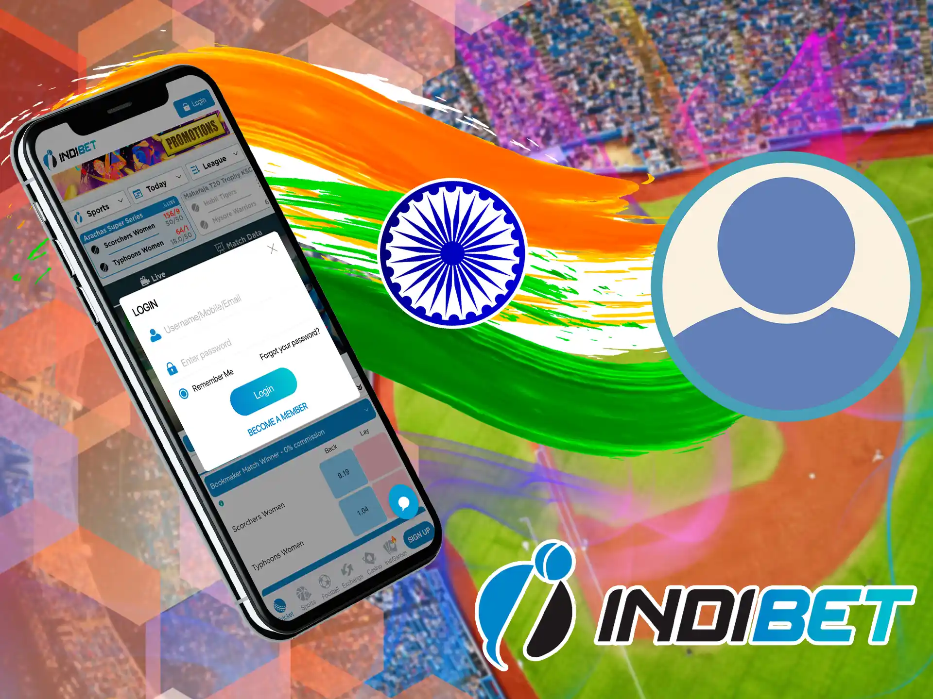 Indian punters have the option to log in to Indibet's smartphone software and place bets wherever they want.
