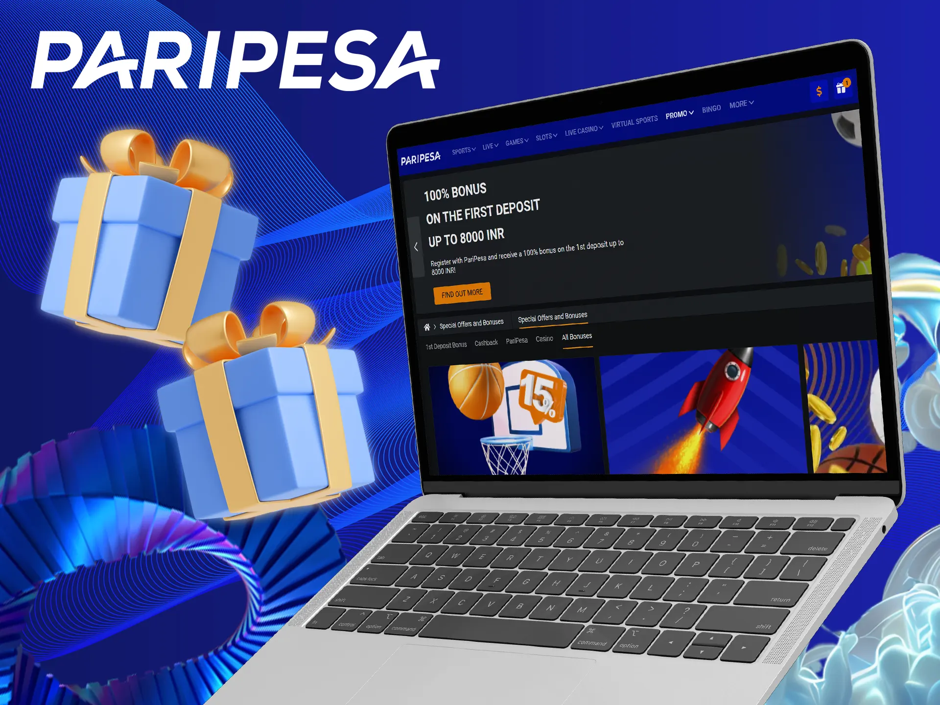 Claim your registration bonus after making new Paripesa account.