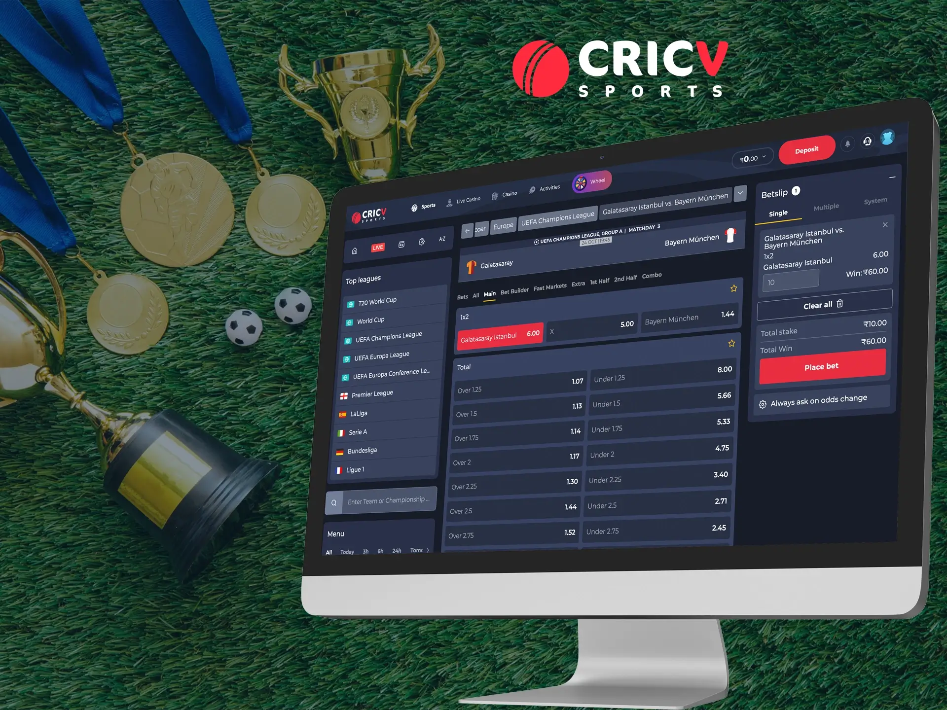 Sports and casinos are already waiting for your bets on Cricv.