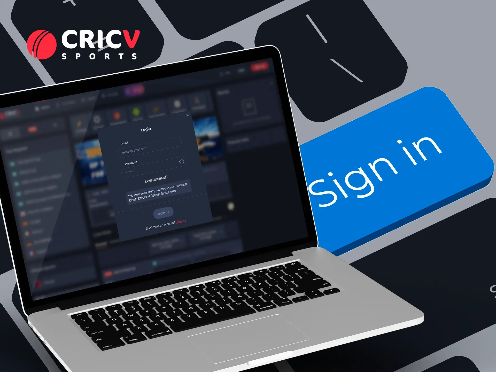The Cricv login is a simple form to fill out.