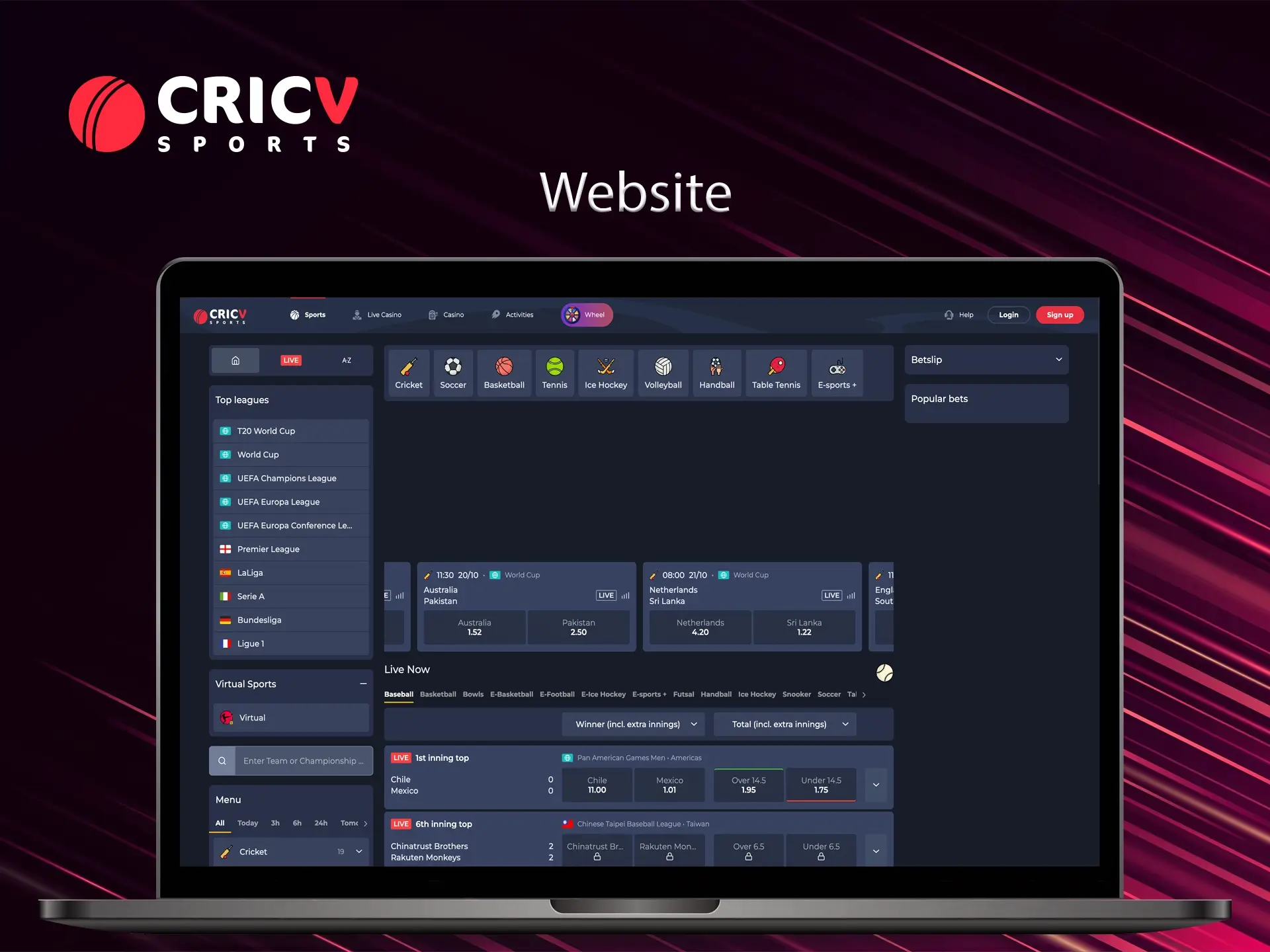 The official Cricv website has been running for a long time and has proven to be stable and confident for users.