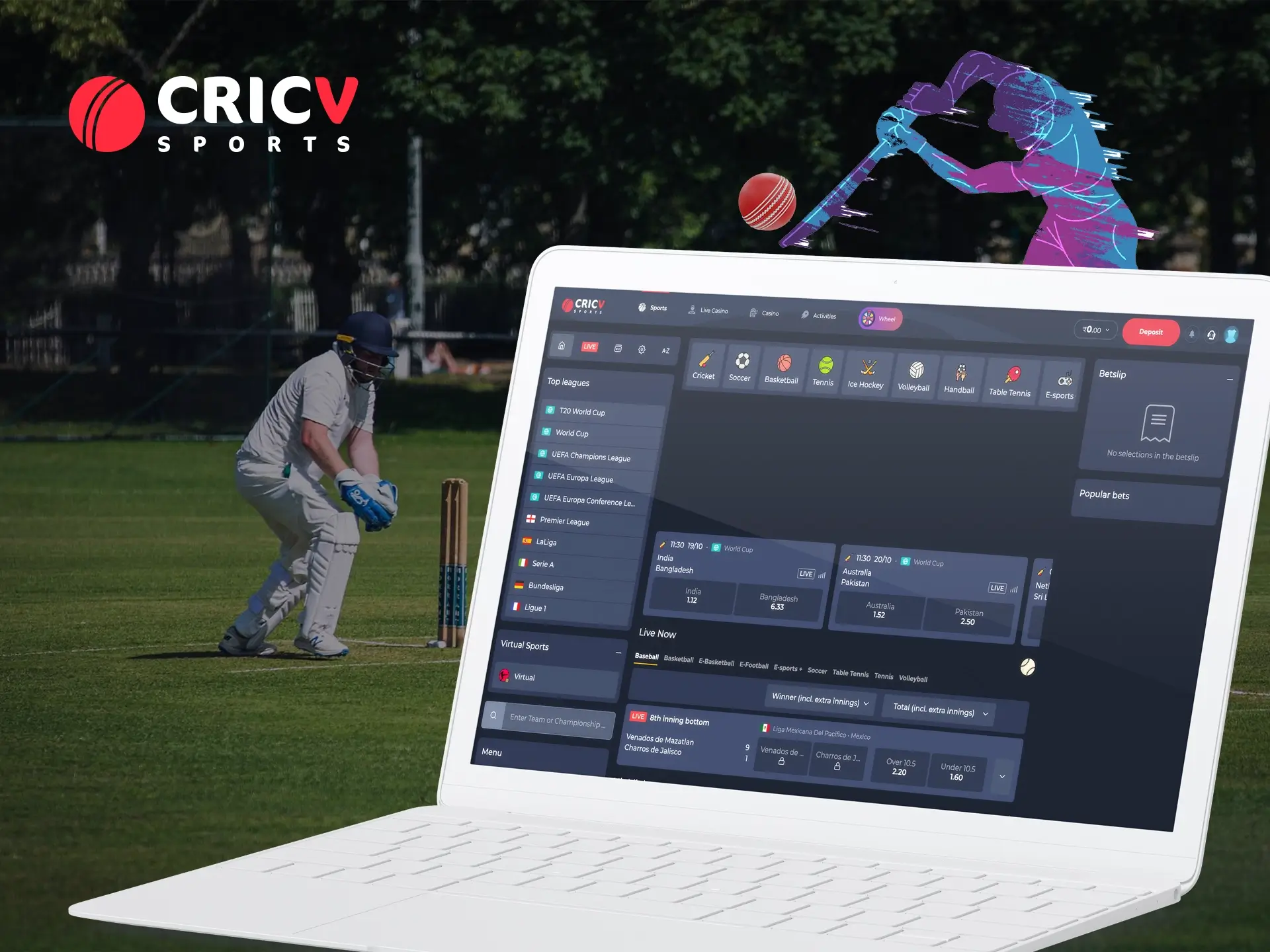 Sports enthusiasts will find a variety of sporting activities at Cricv.