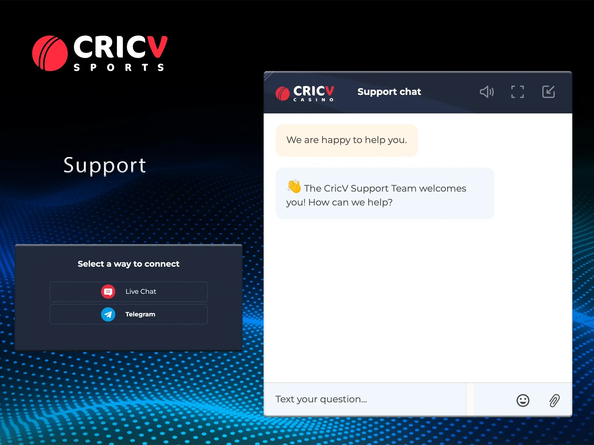 Cricv cares about the quality of its services and so any question you have will not go unattended.