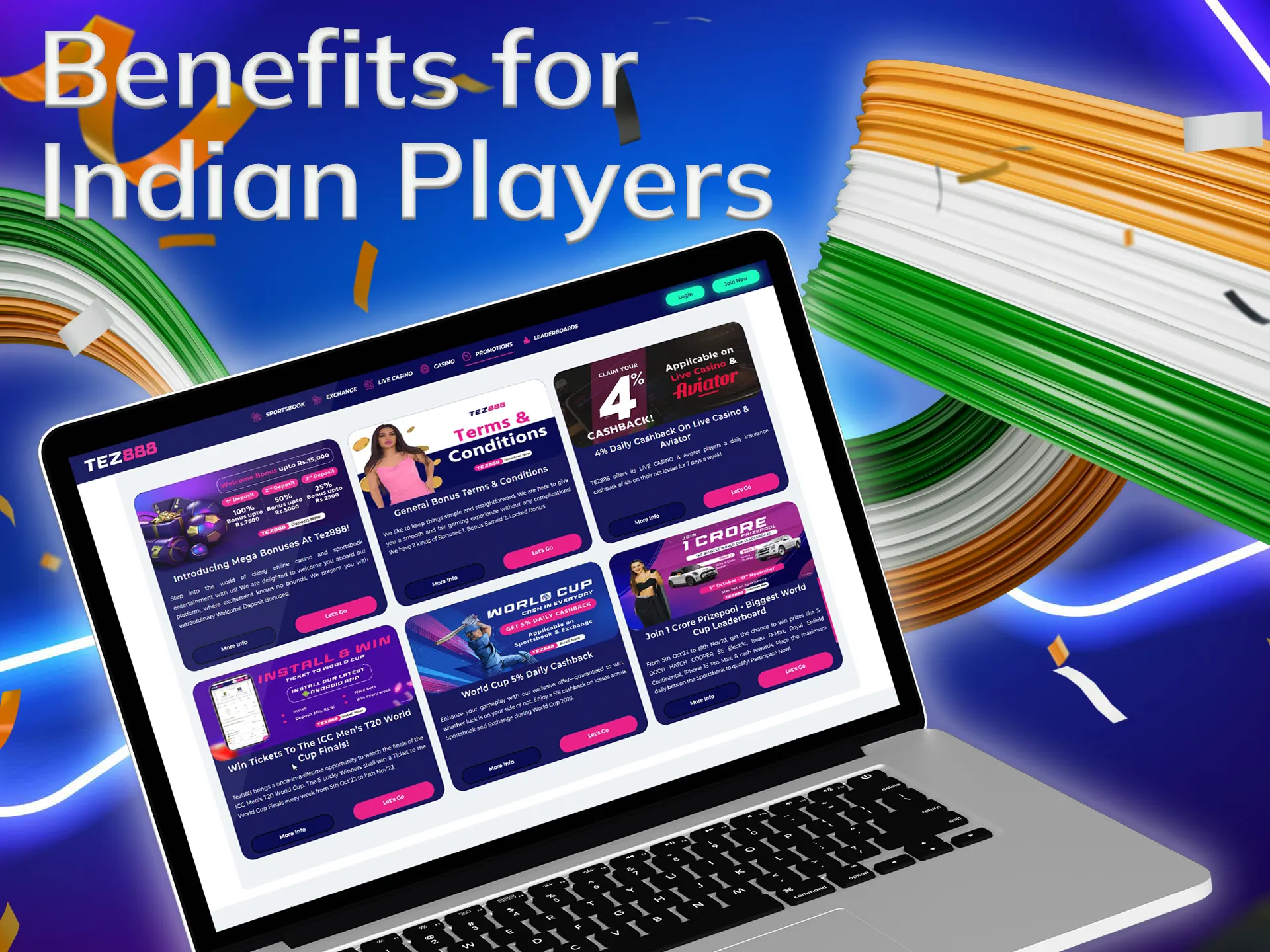 The tez888 betting platform offers a lot of benefits for Indian players.