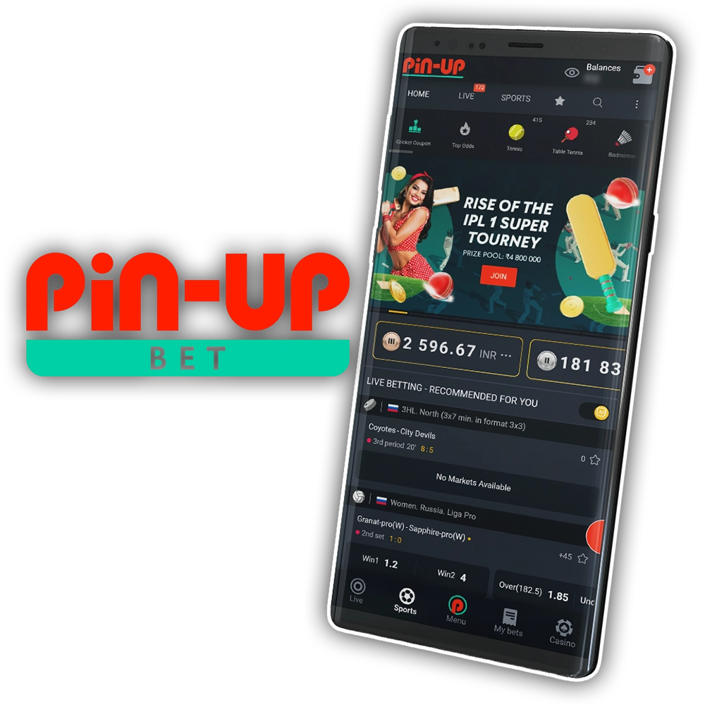 Bet on cricket tournaments with the Pin-Up app.