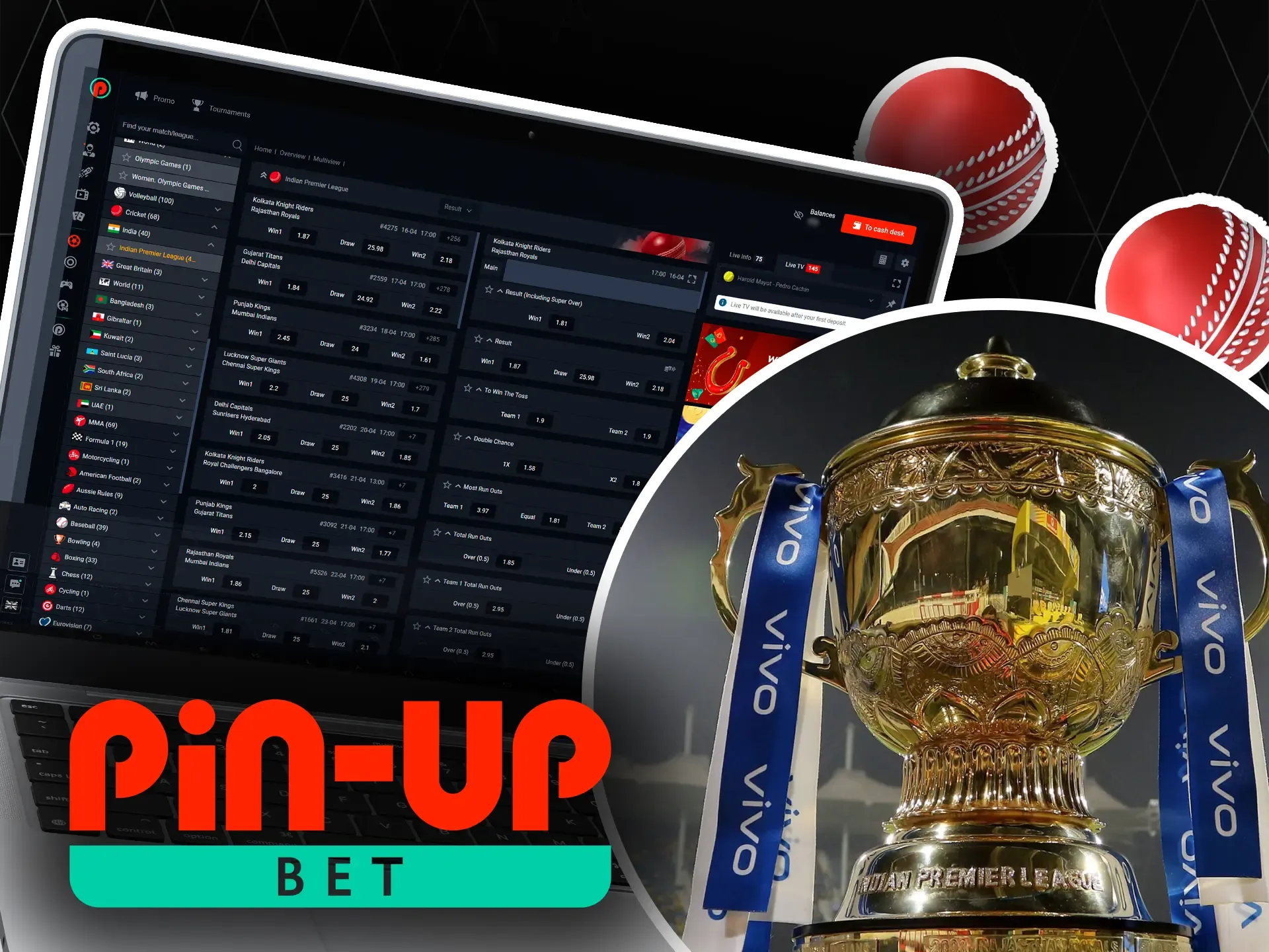 All the IPL amateurs can place bets on this league in the Pin-Up sportsbook.