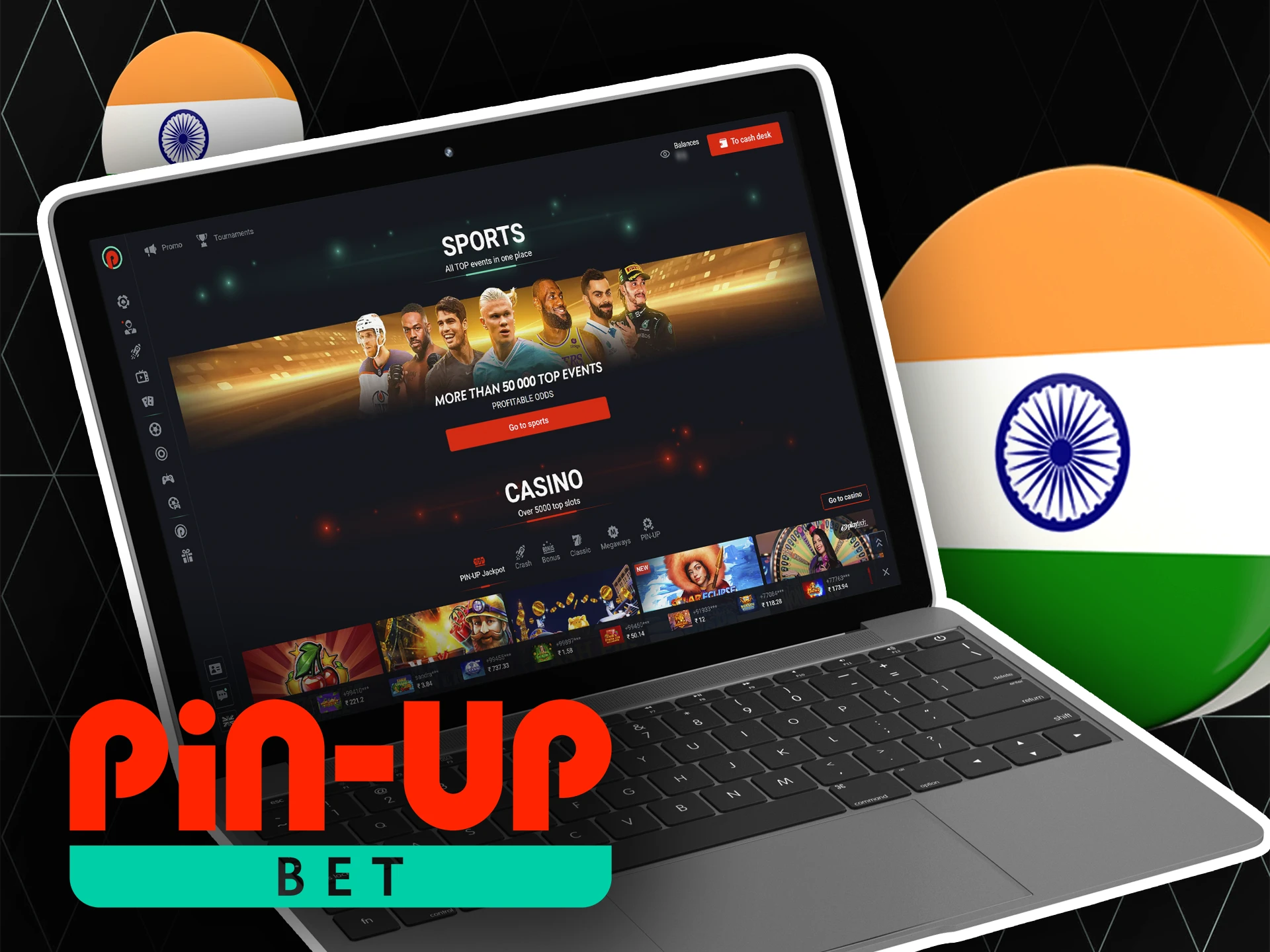 Pin-Up is legal in India and you can place bet on its website.