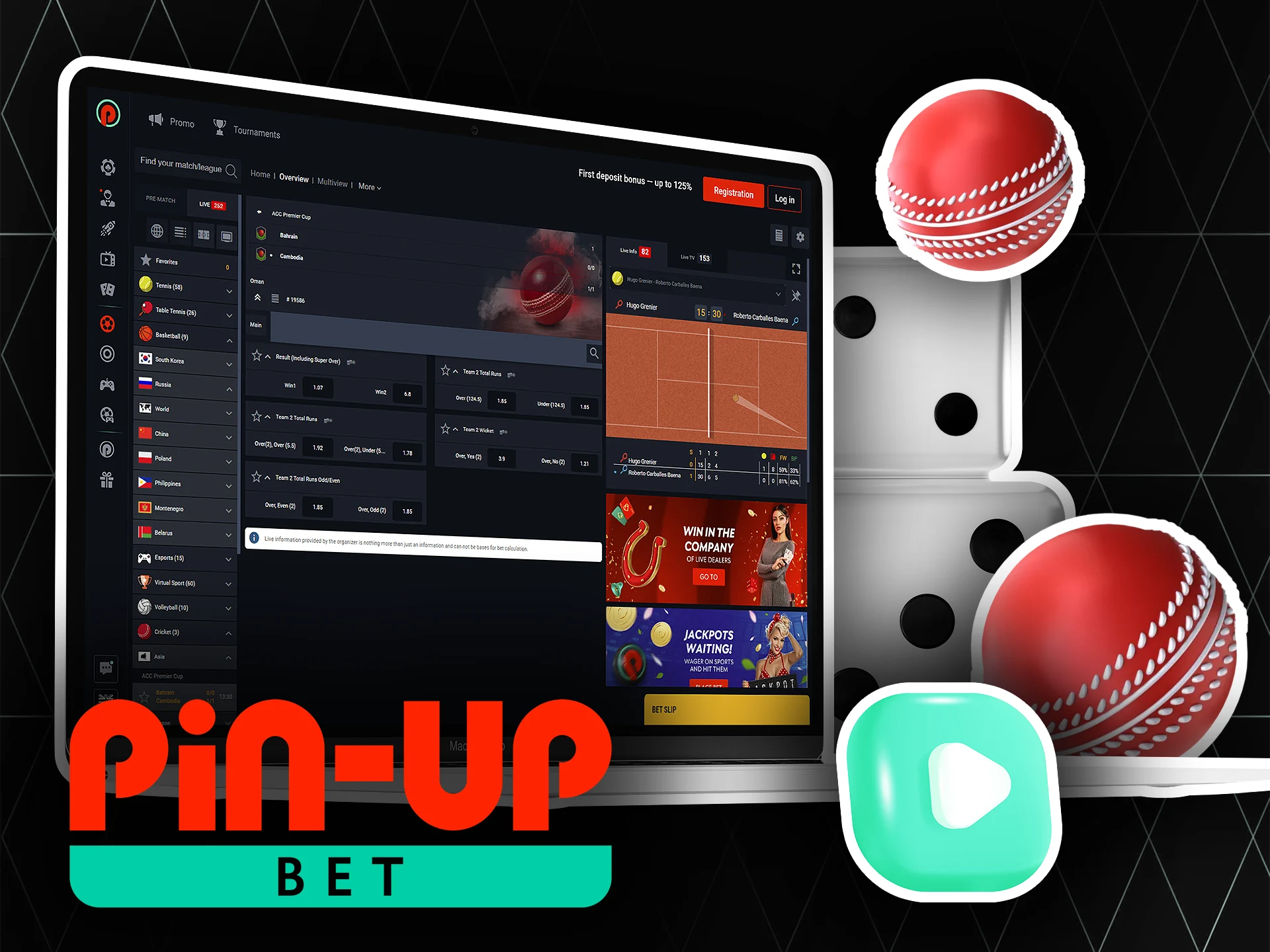 Find the most profitable odds and place winning bets at Pin-Up.