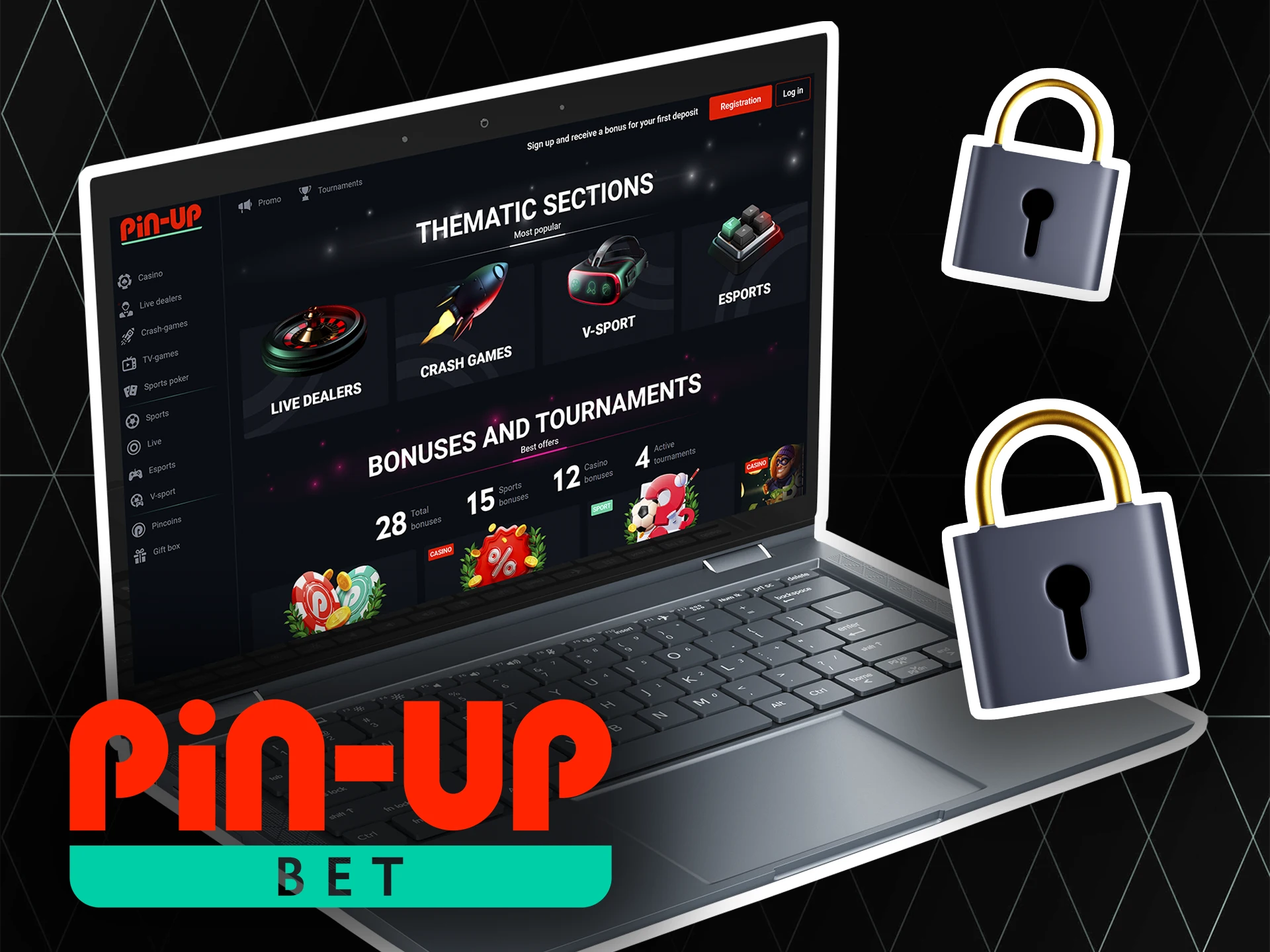 With Pin-Up you can be sure that your data and money is under the strong protection.